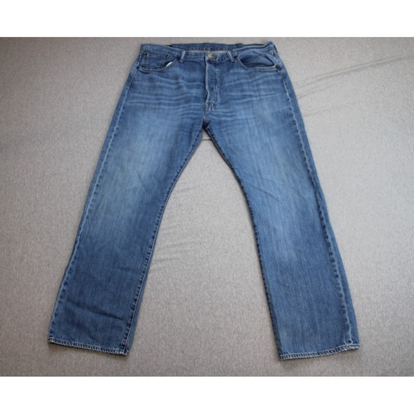 Levi's Other - Levis 505 Jeans Mens 38 x 30 Blue 100% Cotton Regular Fit Straight Fly Button